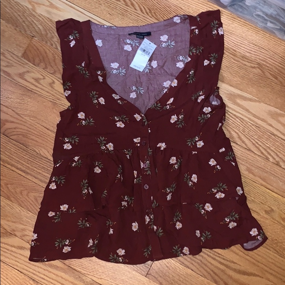 Floral American Eagle Tank Top